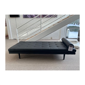 OUTLET - Jacob Daybed inkl. pude - Sort læder - Mål: 85 x 200 cm.